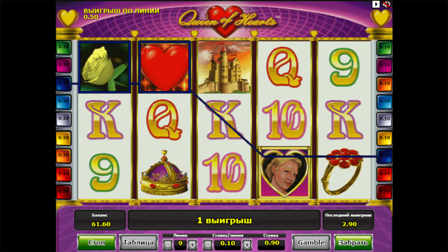 Бонусная игра Queen Of Hearts 8