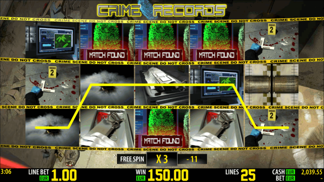 Бонусная игра Crime Records 6