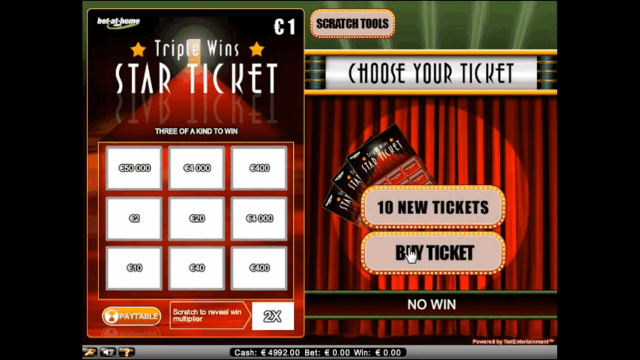 Характеристики слота Triple Wins Star Ticket 8