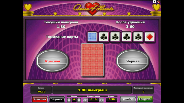 Характеристики слота Queen Of Hearts 10