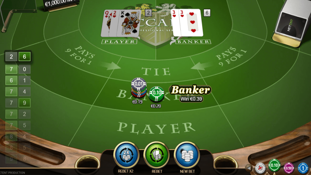 Игровой интерфейс Baccarat Pro Series Table Game 8