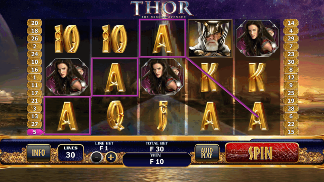 Бонусная игра Thor: The Mighty Avenger 1